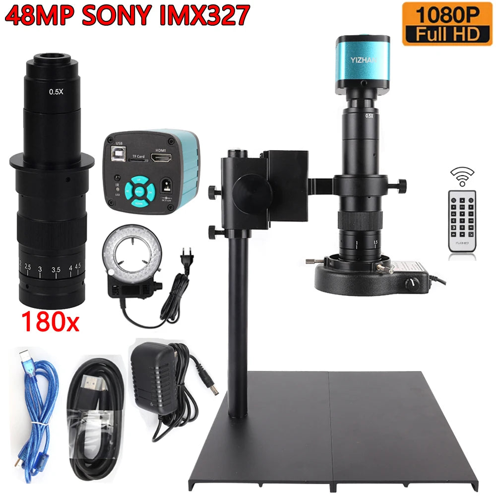 1080P 4K FULL HD Industrial Microscope C-Mount Digital Camera Via Type-C Measurement For PCB Soldering Phone Repair, Do Brasil