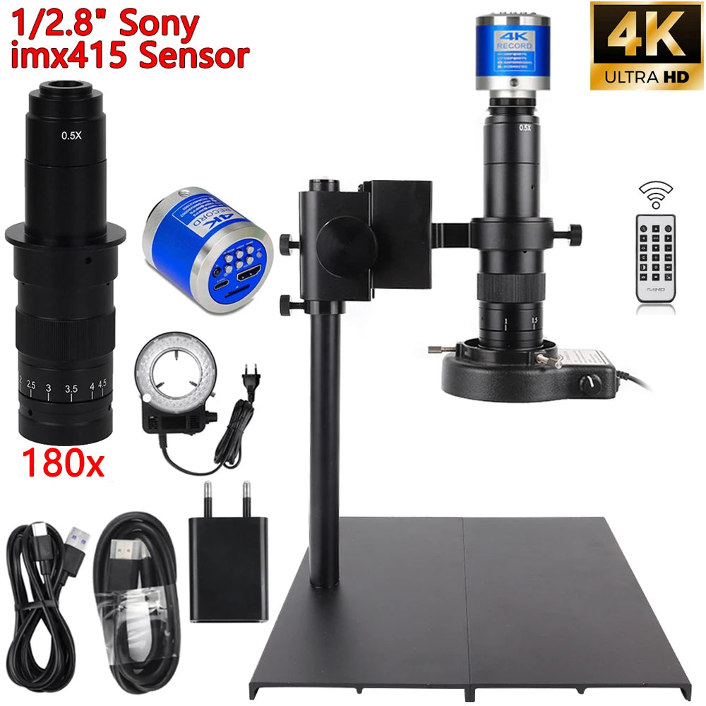 1080P 4K FULL HD Industrial Microscope C-Mount Digital Camera Via Type-C Measurement For PCB Soldering Phone Repair, Do Brasil
