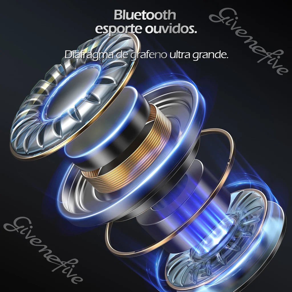 Fone Bluetooth 5.1 Fone De Ouvido Sem Fio Hi Fi À Prova D' Água, Esporte Earbud com Microfone para Telefone
