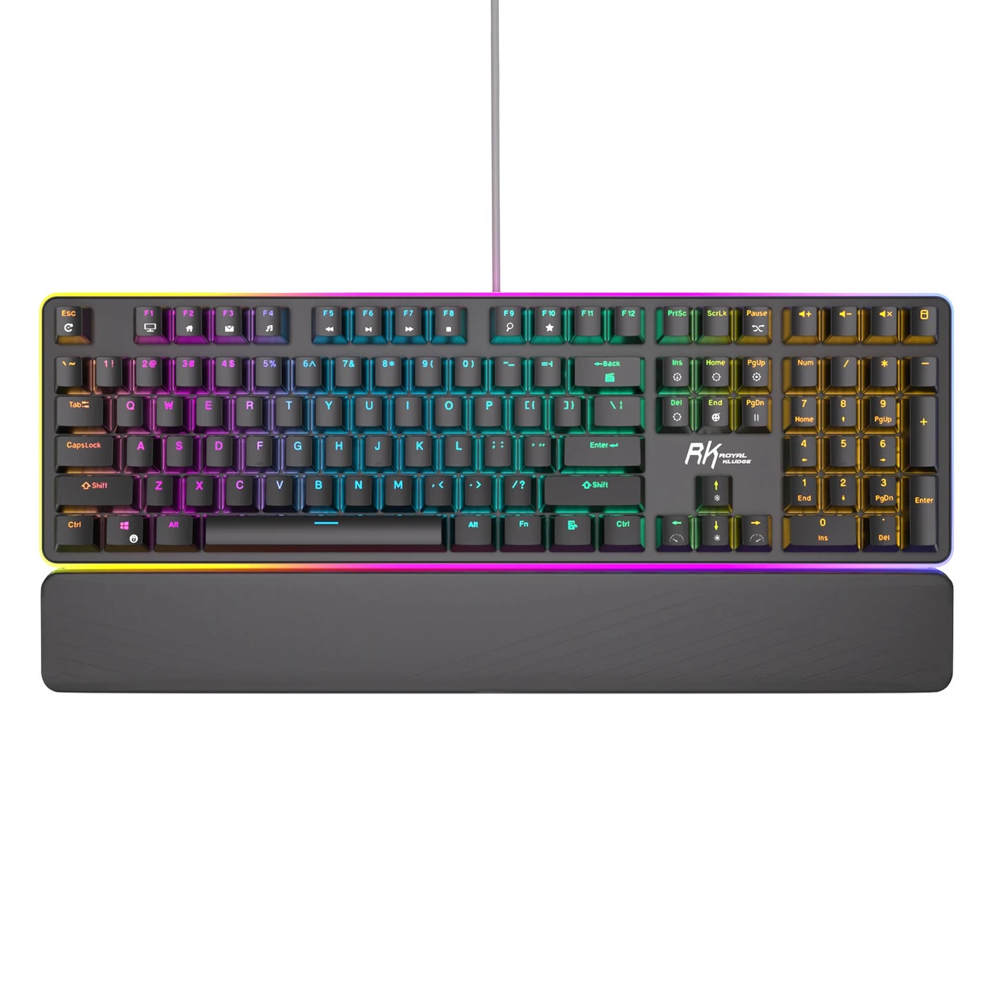 Teclado Mecânico RK ROYAL KLUDGE RK918 em Português Brasileiro | 108 Teclas com Iluminação RGB
