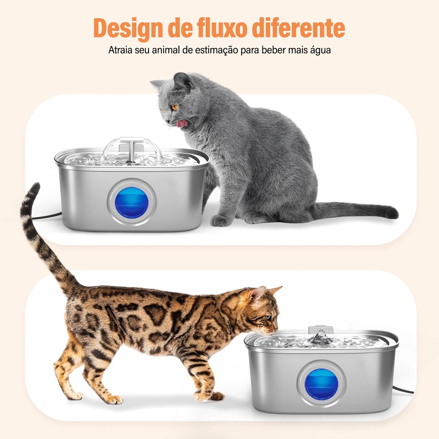 Fonte automática de água para pets