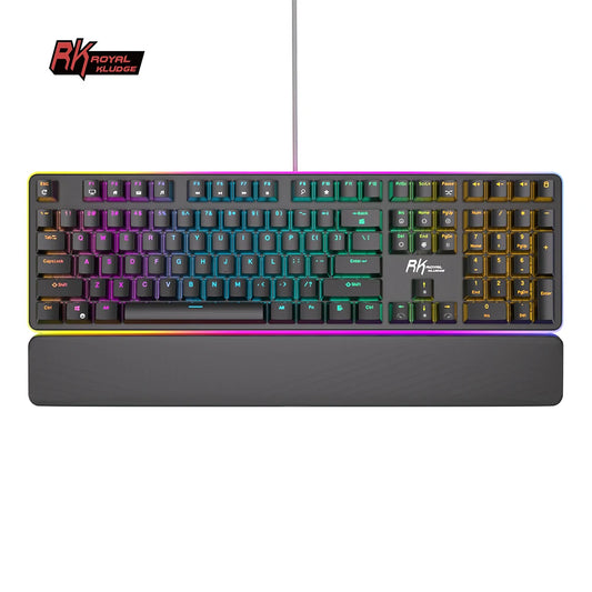 Teclado Mecânico RK ROYAL KLUDGE RK918 em Português Brasileiro | 108 Teclas com Iluminação RGB