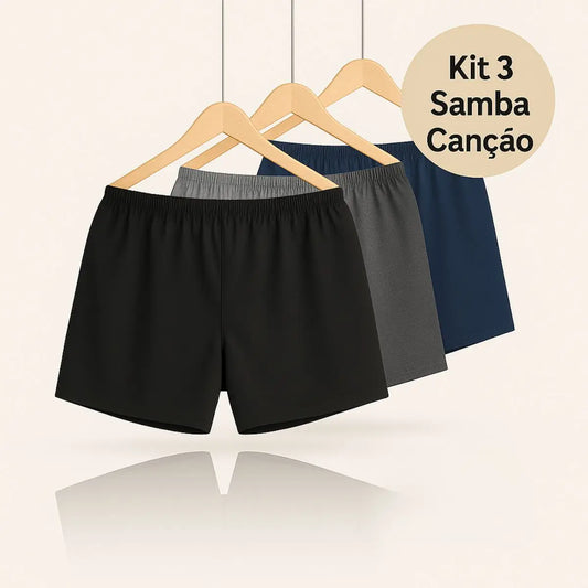 Samba Canção Masculina 3 peças