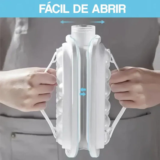 Forma de Gelo 2 em 1 – Garrafa Portátil com Tampa Plana e 17 Cavidades