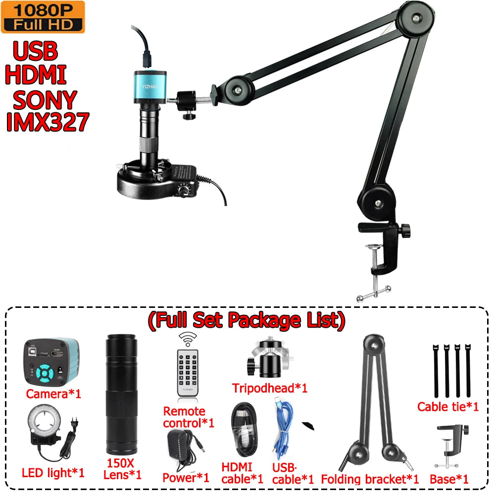 1080P 4K FULL HD Industrial Microscope C-Mount Digital Camera Via Type-C Measurement For PCB Soldering Phone Repair, Do Brasil