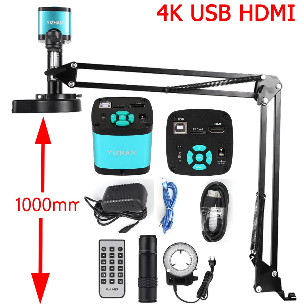 1080P 4K FULL HD Industrial Microscope C-Mount Digital Camera Via Type-C Measurement For PCB Soldering Phone Repair, Do Brasil
