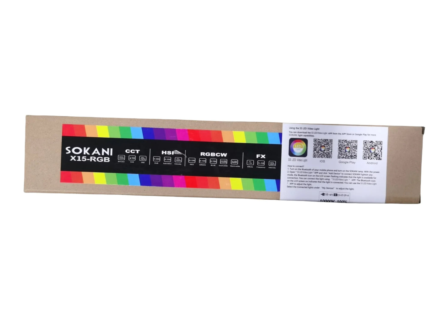 Luz portátil e versátil Sokani X15 Mini RGB Light Tube