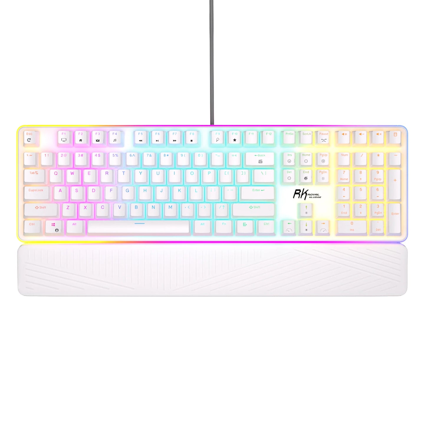 Teclado Mecânico RK ROYAL KLUDGE RK918 em Português Brasileiro | 108 Teclas com Iluminação RGB