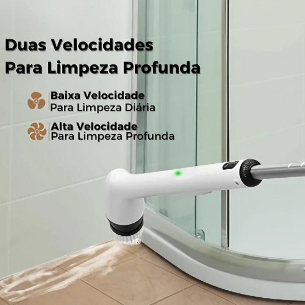 Escova De Limpeza Ajustável Janela Banheiro e Cozinha Ferramenta 9 em 1 Recarregável