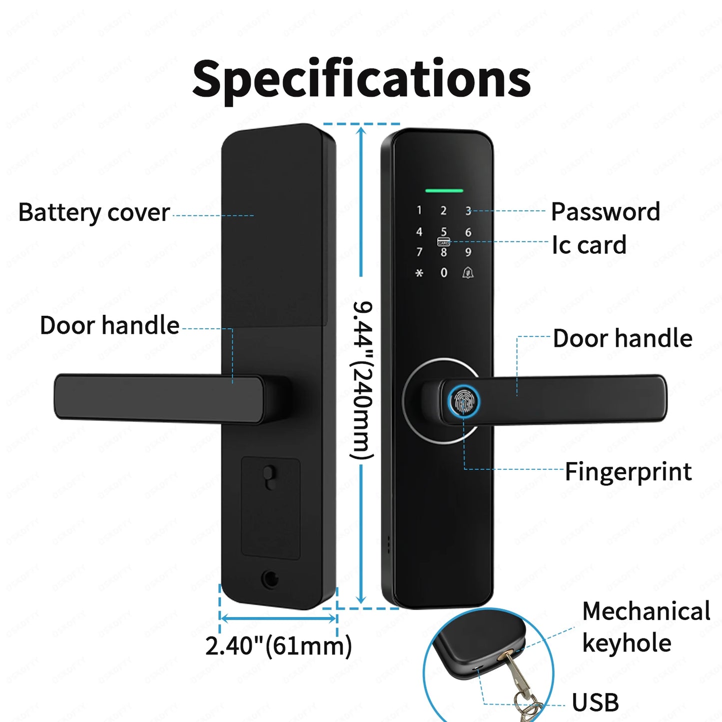 fechadura inteligente Tuya WiFi com impressão digital
