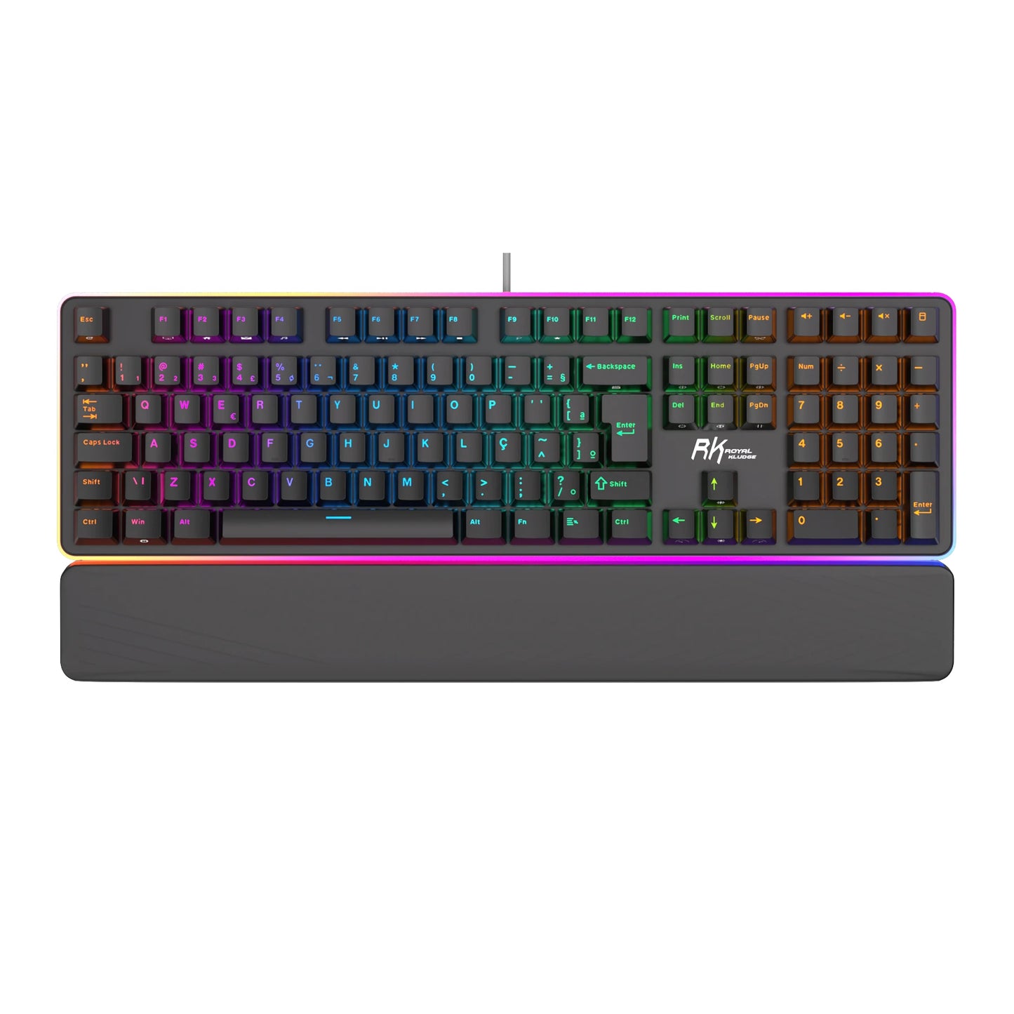 Teclado Mecânico RK ROYAL KLUDGE RK918 em Português Brasileiro | 108 Teclas com Iluminação RGB