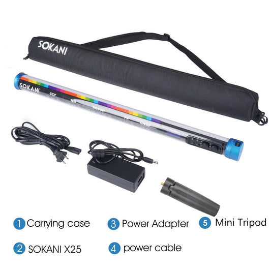 A Sokani X25 RGB LED Video Light