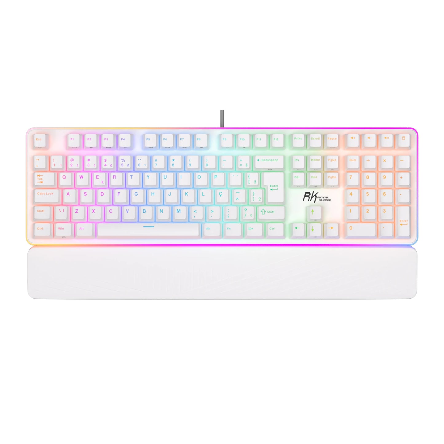 Teclado Mecânico RK ROYAL KLUDGE RK918 em Português Brasileiro | 108 Teclas com Iluminação RGB