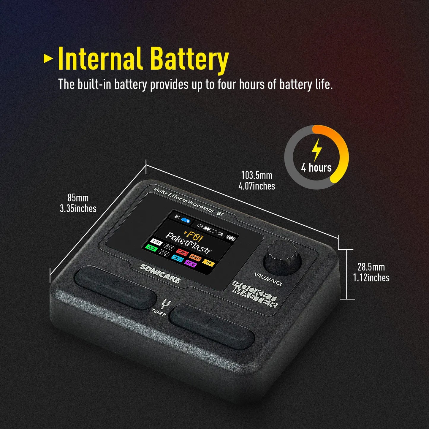 O SONICAKE Pocket Master QME-10 Processador de Efeitos Compacto