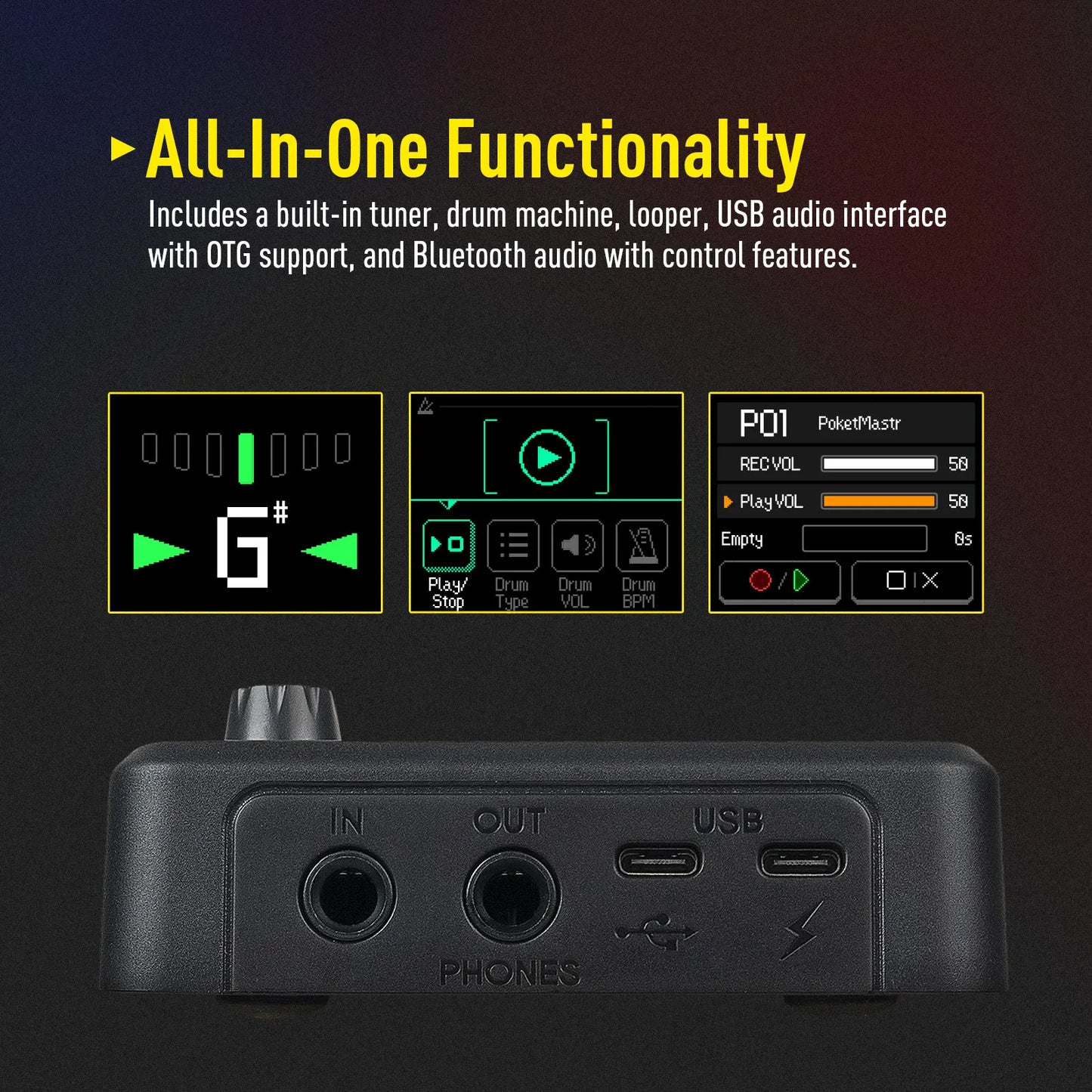 O SONICAKE Pocket Master QME-10 Processador de Efeitos Compacto