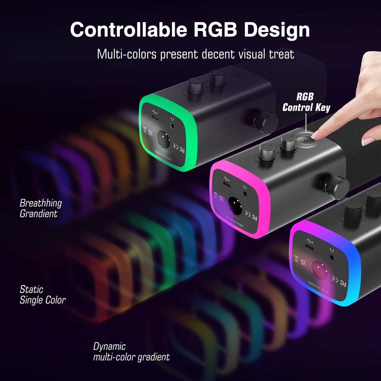 Microfone Dinâmico USB/XLR para PC