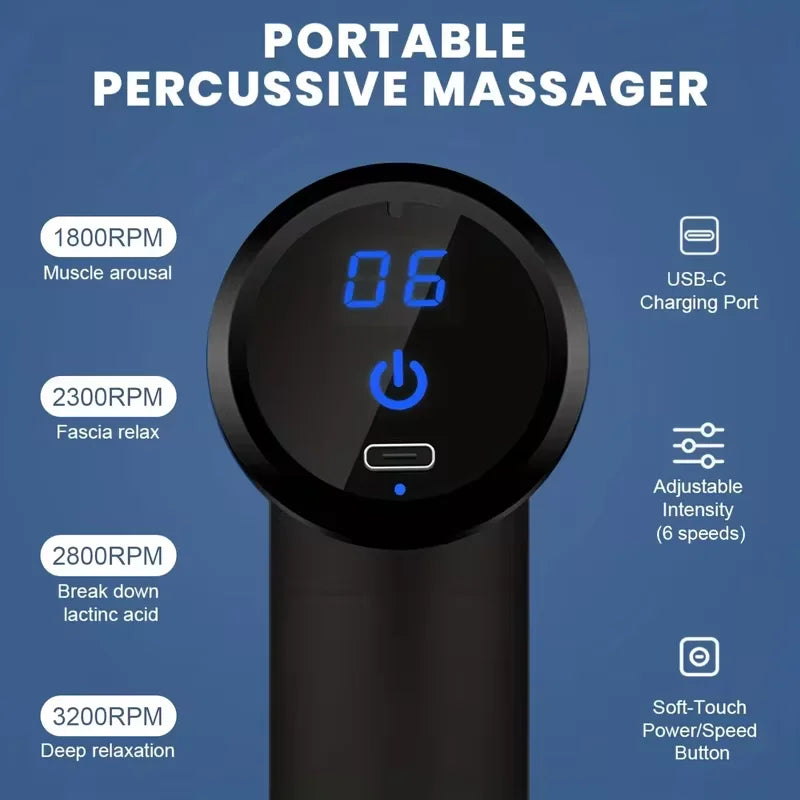 Mini Massageador Muscular Portátil Compacto