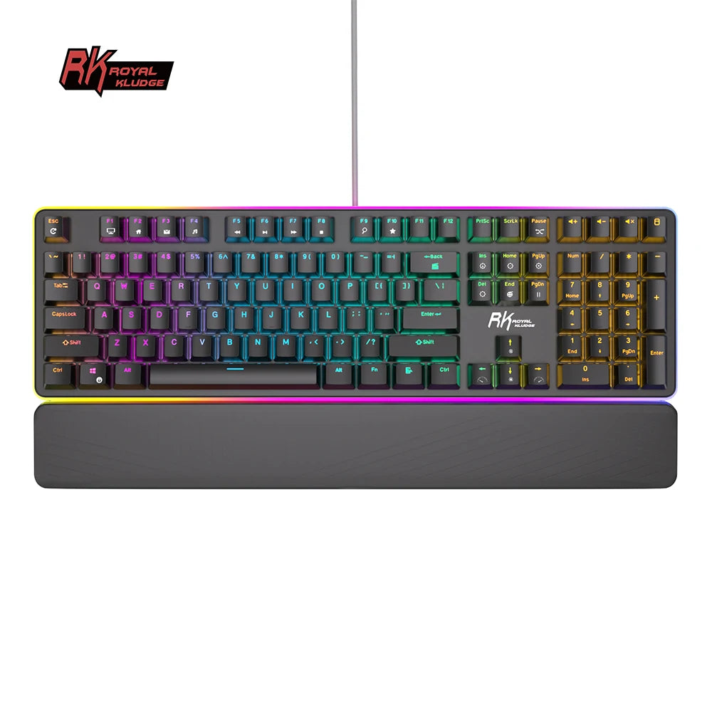 Teclado Mecânico RK ROYAL KLUDGE RK918 em Português Brasileiro | 108 Teclas com Iluminação RGB